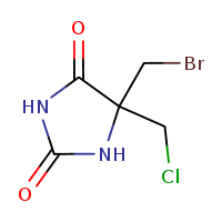 CAS#32718-18-6, BCDMH 1-Bromo-3-chloro-5,5-dimethylhydantoin, C5H6BrClN2O2