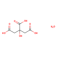 CAS#5949-29-1, Citric acid monohydrate, C6H10O8