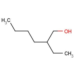 CAS#104-76-7, 2-Ethyl-1-hexanol, C8H18O
