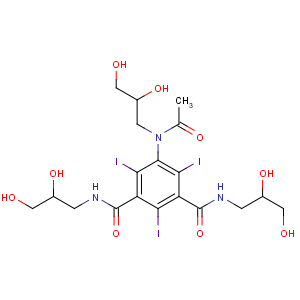 CAS#66108-95-0, Iohexol, C19H26I3N3O9